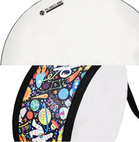 Kids Drum Set 8-Inch Wooden Drum Toys with an Adjustable Strap and 2 - 8-inch Black - image 2