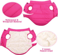 ASENKU Dog Winter Coat Dog Fleece Puffer Jacket for Small Medium - Small / Pink - image 3