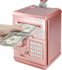 HUSAN rose gold electronic ATM piggy bank for kids with password keypad - view 6