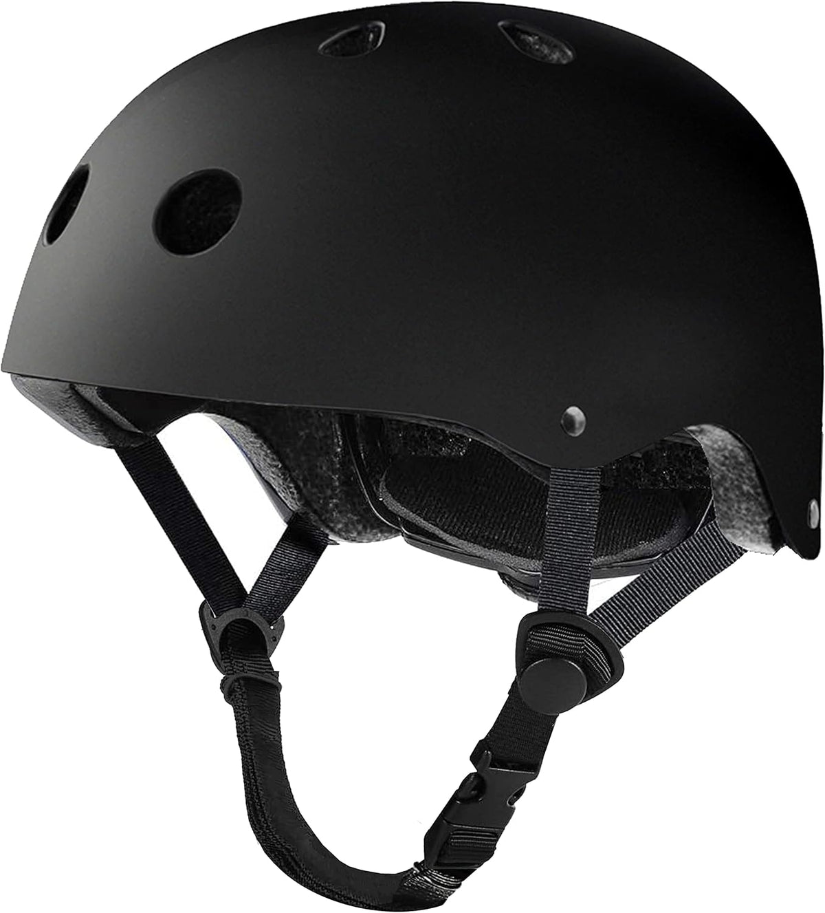 Skateboard Helmet Impact Resistance Ventilation for Youth & Adults – Fun for Kids & Family - Black / Medium