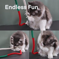 Kittens Toys，Cat Chew Toys for Indoor Cats, Catnip Toy for Teeth Cleaning, Interactive Cat Nip Teething Rope Toys for Cats Kitty, 2 Pack (27.56&7.87 inches，Plus 2 Packs of Catnip)