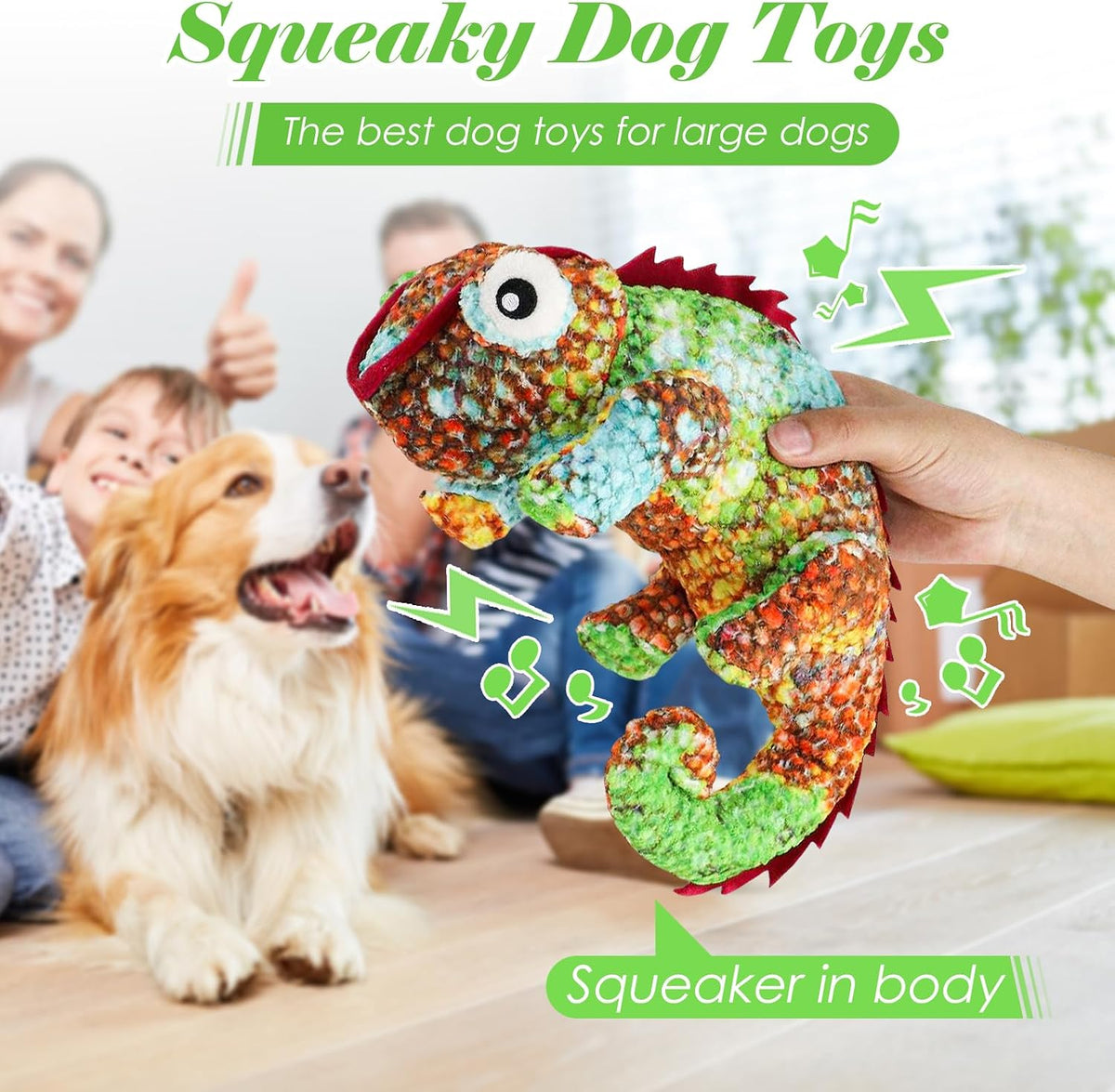 Fuufome Squeaky Dog Toys for Indoor Play with Small - Brownish-green - image 4
