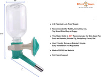 Choco Nose Patented No-Drip Dog Water Bottle/Feeder for Dogs/Cats - C528 Aqua Dish Set / Rabbits-Chinchillas-Toy Dogs-10.2 fl.oz - image 3