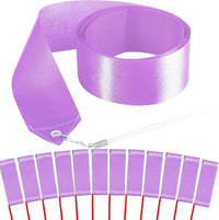 12PCS Red Dance Ribbons, Red Party Favors - Light Purple 12PCS
