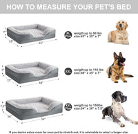 Washable Orthopedic Dog Bed - Grey / 48"L x 35"W x 7.5"TH - image 3