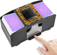 FEIERYA Automatic Card Shuffler 1/2/4/6 Decks – Fun for Kids & Family - 2 Decks