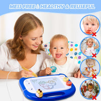 vusum magnetic drawing board for toddlers with four color zones, pen and legs - view 2