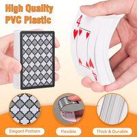 Teskyer Waterproof Plastic Playing Cards, 2 Decks, Large Index – Fun for Kids & Family - 1 Pack - BK (Large Index) - image 3