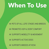 InClover Connectin Natural Hip & Joint Supplement for Dogs with Glucosamine, Chondroitin & Hyaluronic Acid - Tablet for Dog Mobility, Comfort & Active Lifestyle Support, 150 Count