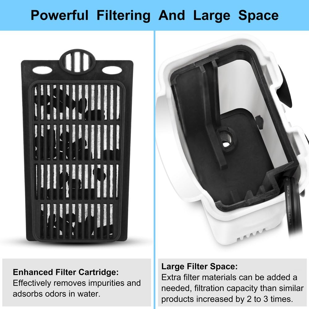 DaToo Aquarium Power Filter In-Tank Ultra Silent Small Fish Tank - DTF-01 (1 to 10 Gallon) - image 3