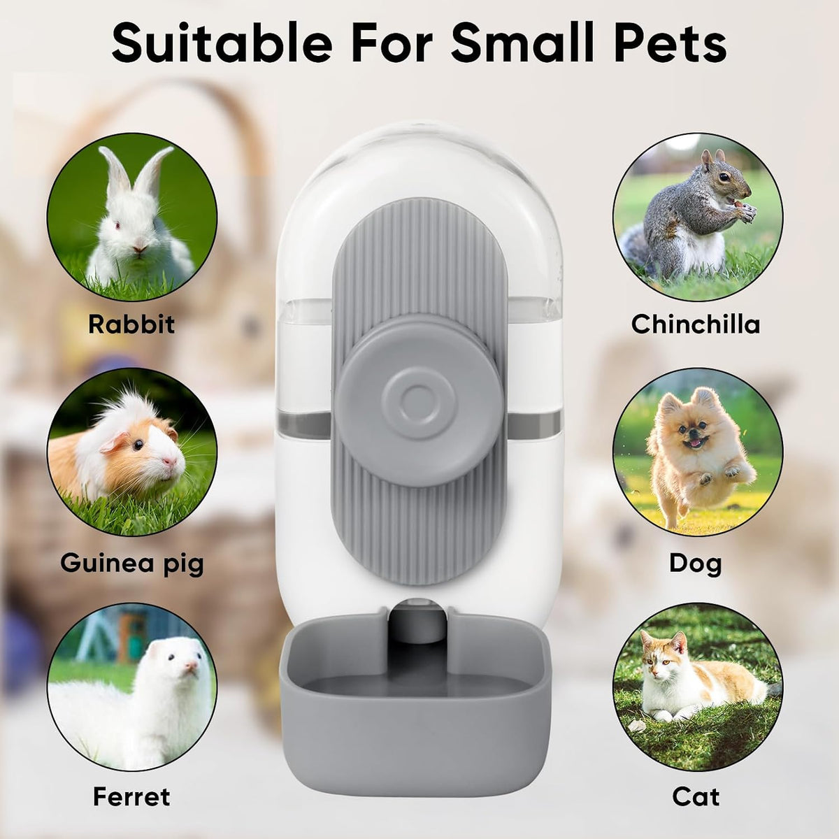 Lemtrflo 28oz Rabbit Water Bottle Dispenser - Gray - image 2