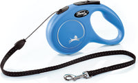 FLEXI Classic Cord Retractable Dog Leash - Blue / Small - 16 ft (Cord)