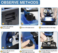 Microscope for Kids Beginners Children Student, 40X - image 3