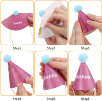 10pcs Colorful Mini Party Hats - Multiple colors - image 4