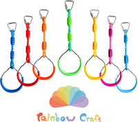 Rainbow Craft Ninja Rings, Trapeze Wheels & Monkey Bars - 7 Pack Ninja Acc