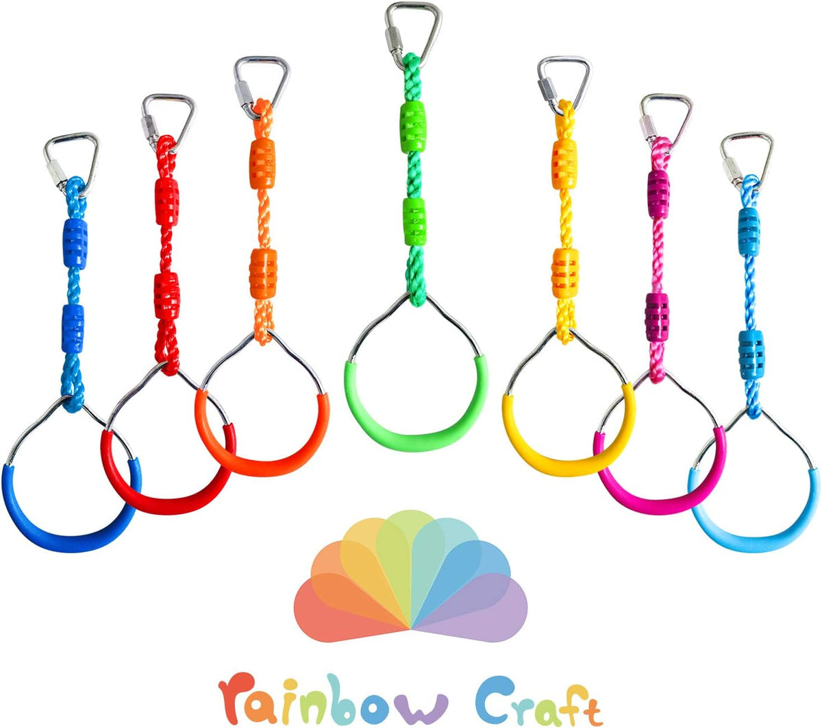 Rainbow Craft Ninja Rings, Trapeze Wheels & Monkey Bars - 7 Pack Ninja Acc