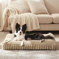 FURTIME Dog Beds Large Sized Dog, Washable Dog Bed for Crate - Beige / XL(42"x27"x4") - image 4