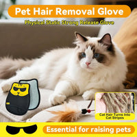 Electrostatic Pet Hair Removal Gloves – Essentials for Cats - Yellow‑Black-2pcs - image 2