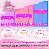 SHDSL pink rainbow light up adjustable roller skates for girls - view 33