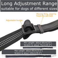 2 Dog Car Harness Seatbelt Seat Belt Leash Travel Accessories Bungee - Black / 2 Packs - image 3