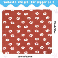 Eccliy 20 Pcs Puppy Blanket Fleece Pet Dog Throw - Paw / 39 x 35 Inch - image 2