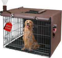 Dog Crate Cover Heavy Duty Oxford Fabric for 36-Inch Wire Crates – Essentials for Dogs - Brown / 42.0"L x 28.0"W x 30.0"H