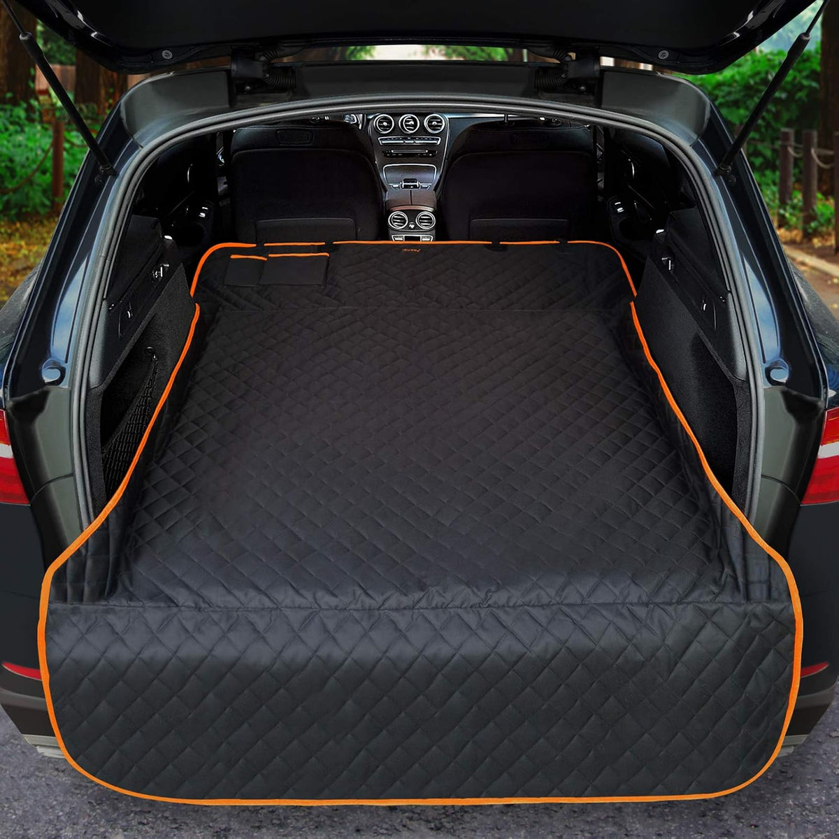 Cargo Liner for Dogs Waterproof Pet Cargo Covers for SUV with Bumper