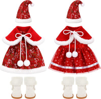 Kajaia 8 Pcs 18 Inch Doll Swimsuits Clothes and Accessories – Fun for Kids & Family - Red / Christmas