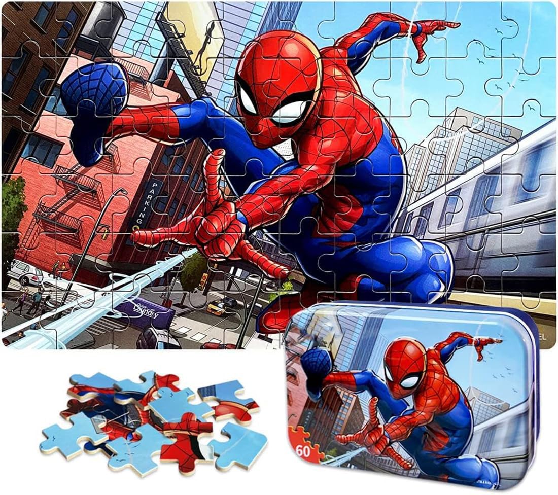 NEILDEN 60 piece jigsaw puzzle for kids ages 4-8 packed in a tin box - view 2