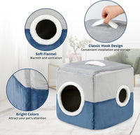 Parrot House Bird Nest, Hanging Bird Bed Snuggle Hut - Blue coffee color - image 3