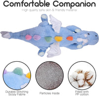 ARELUX Large 36in Cute Dragon Stuffed Animals Plush Toy Soft Matcha - Sky Blue / 36inch - image 4
