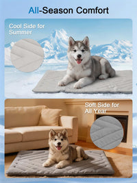 Dog Cooling Mat Self Coolings Foldable Cooling Pad for Dog in Summer - Rectangle,Gray / Medium-36"L x 23"W - image 3