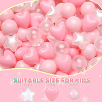 TRENDPLAY Ball Pit Balls Star and Heart Shapes for Toddlers - Pink Light Pink Pearl White / 200 - image 4