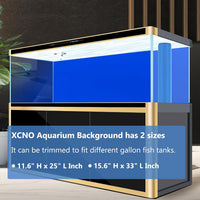 XCNO Aquarium Background for Fish Tank Wallpaper Black Blue Poster - Black Blue / 11.6" H x 33" L - image 3
