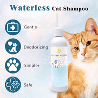Pet Steam Brush for Dog & Cat Includes Waterless 2*Shampoo – Essentials for Cats - 7.8″-200ML - image 4
