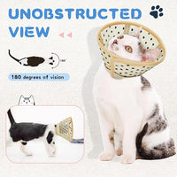 Supet Soft Air Mesh Cat Cone Collar Alternative, Adjustable Breathable, Lightweight Anti Scratch (M)
