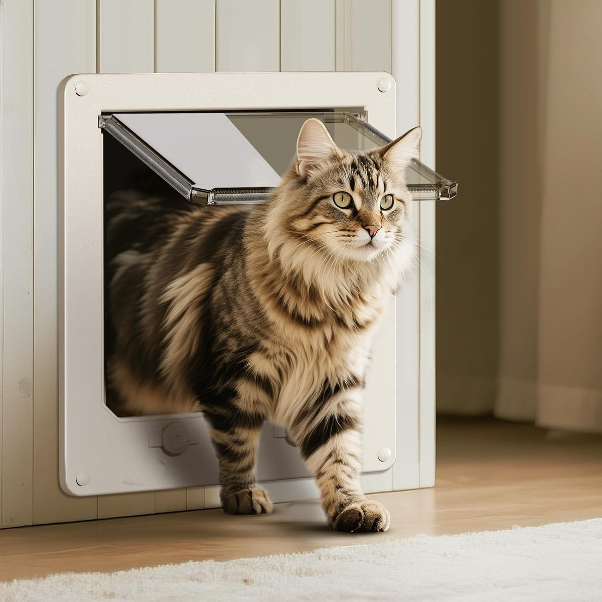 LIBBEPET Thin Interior Cat Door - XL-Inner Size: 7.7"W x 8.7"H