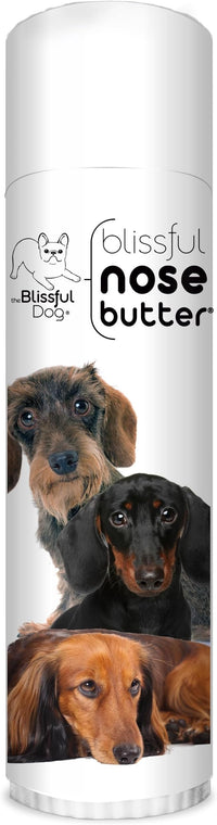 The Blissful Dog Daschund Nose Butter for Dry, Cracked Skin, Lick-Safe Dog Nose Balm with Moisturizing Shea Butter, Almond, Olive, and Essential Oils, Pet Supplies, Uncented, 0.50 oz.
