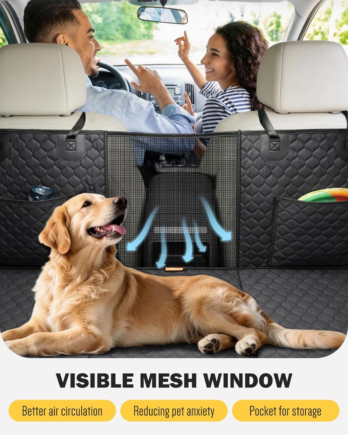 Back Seat Extender for Dogs - Black / L - For Cars/ Mid-Size SUV/ Small Truck - image 2