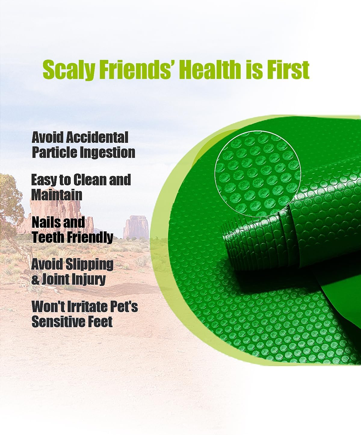 Bearded Dragon Tank Accessories, Reptile Substrate Floor - Green - image 2