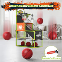 Arcade Basketball Game Set Boy Toys Indoor Outdoor Kids Basketball - Green - image 3