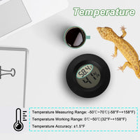 Reptile Thermometer and Humidity Gauge Digtal Terrarium Thermometer - 2 / Circular - image 4