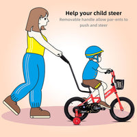 JOYSTAR 10" 12" 14" 16" Kids Bike for Boys and Girls Ages 1-7Y – Fun for Kids & Family - Red / 16 Inch with Training Wheels - image 3