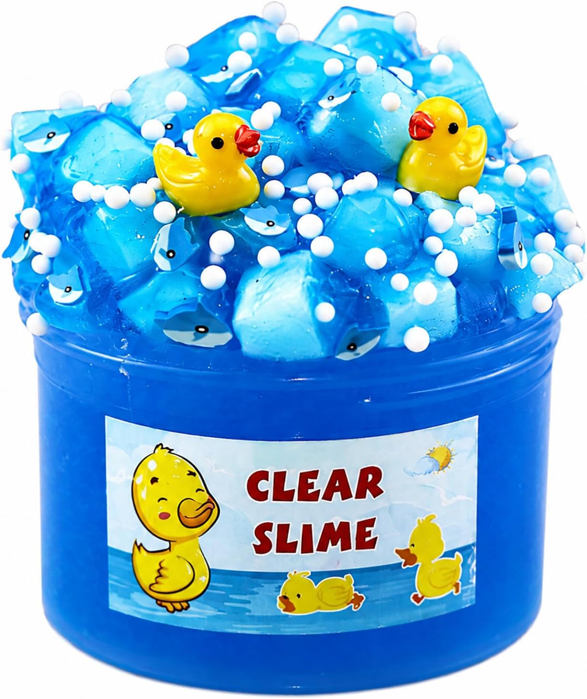 Clear Glitter Slime Kit with Little Turtle Toy for Girls Age 6-14 - Dark Blue