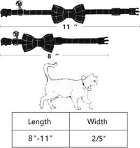 SLSON 2 Pack Breakaway Cat Collar with Bell and Bow Tie Plaid Kitten - image 3