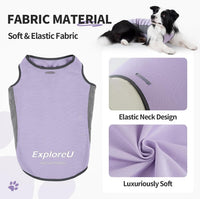 Dog Cooling Vest with Soft Stretchy Sun Protection, XL - X-Large (62-77lbs) / Lilac Ether - image 2