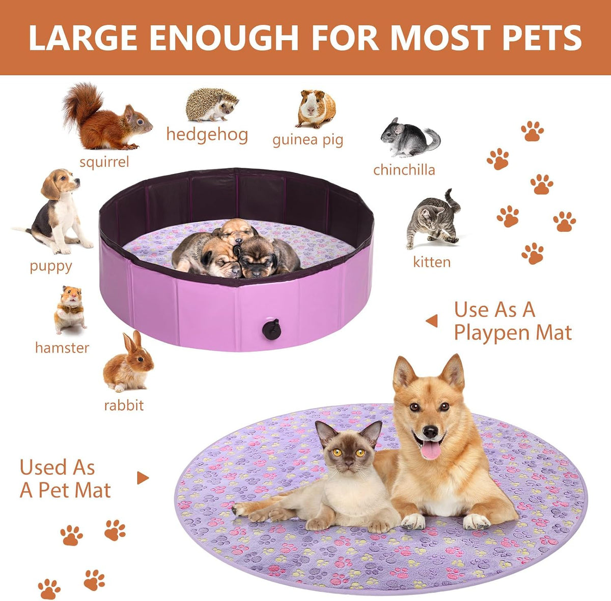 4 Pack Washable Whelping Pad Whelping Supplies Absorbent Reusable - Bright Color / 36 Inch - image 4