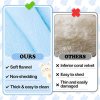 15.7" x 14" Bunny Bed for Rabbit Cage, Thickened & Soft – Daily Care for Small Pets - Light Blue / 15.7 x 14In - image 4