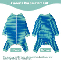 Yeapeeto dog surgery recovery suit in soft cotton spandex with legs - view 2