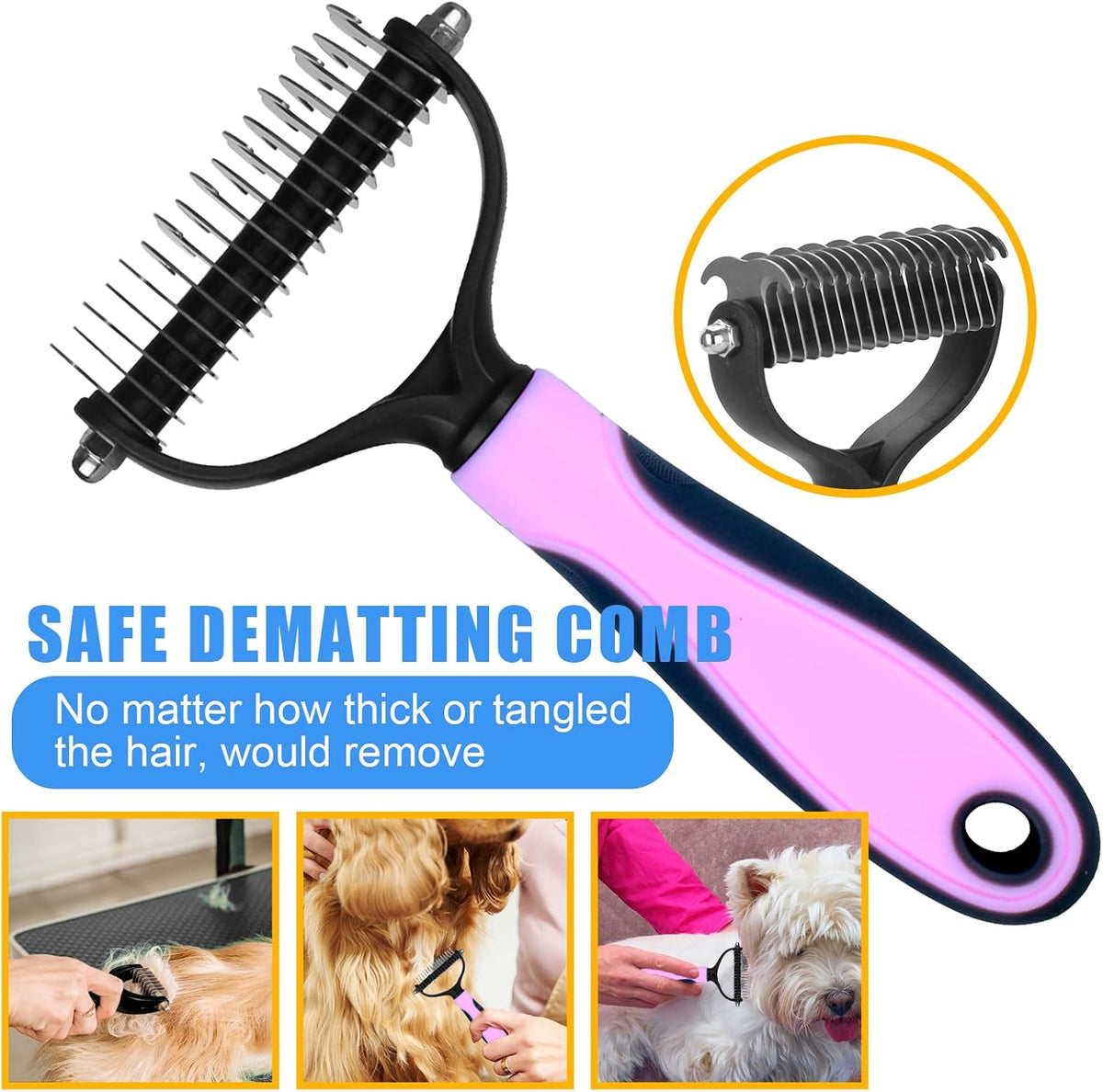 Dog Grooming Kit for Shedding, Bath Gloves - 10 PCS / Pink - image 3